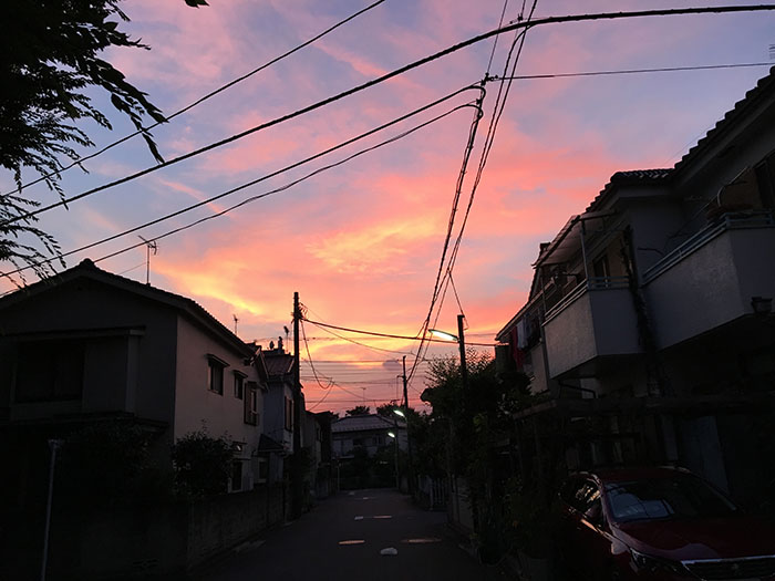 夕焼けの写真