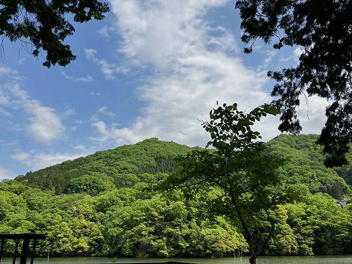 秋山川キャンプ場からの眺め